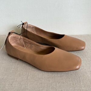 Time and Tru Soft Square Toe Camel Ballet Flats